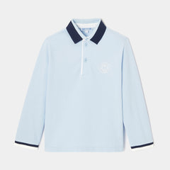 JACADI STRIPE COLLAR AND CUFF POLO