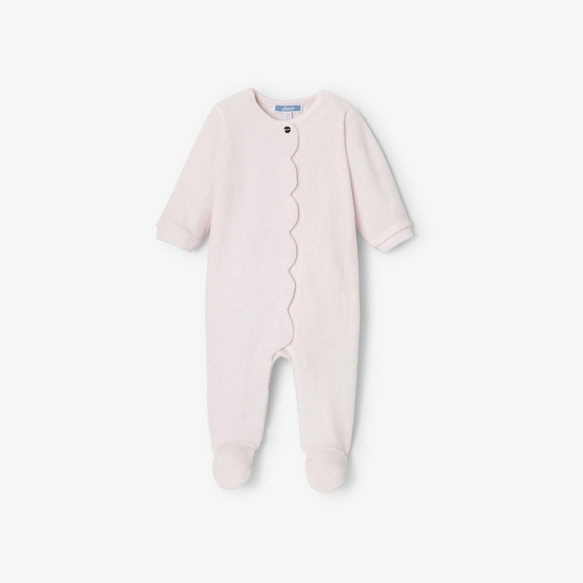 JACADI SCALLOPED VELOUR FOOTIE
