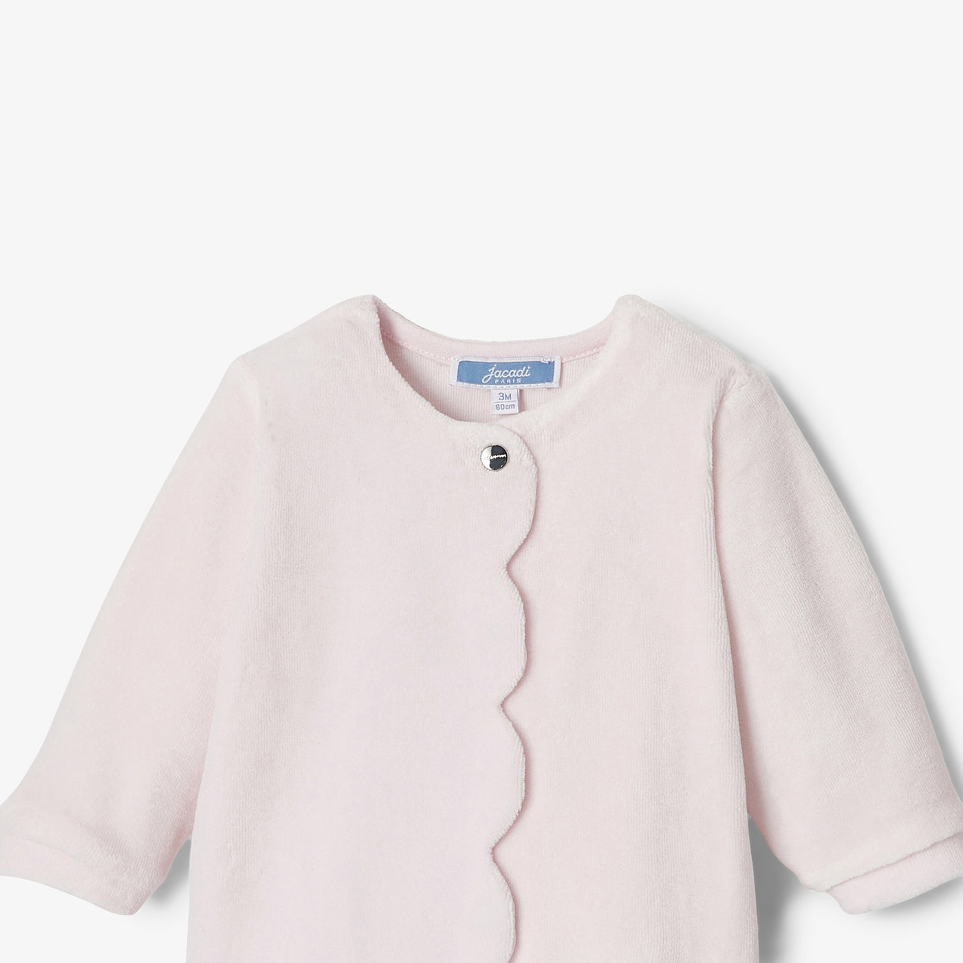 JACADI SCALLOPED VELOUR FOOTIE