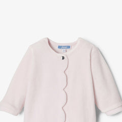JACADI SCALLOPED VELOUR FOOTIE