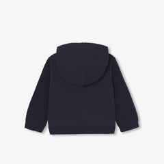 JACADI KNIT SLEEVE ZIP UP HOODIE