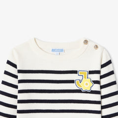 JACADI LOGO STRIPED SWEATER