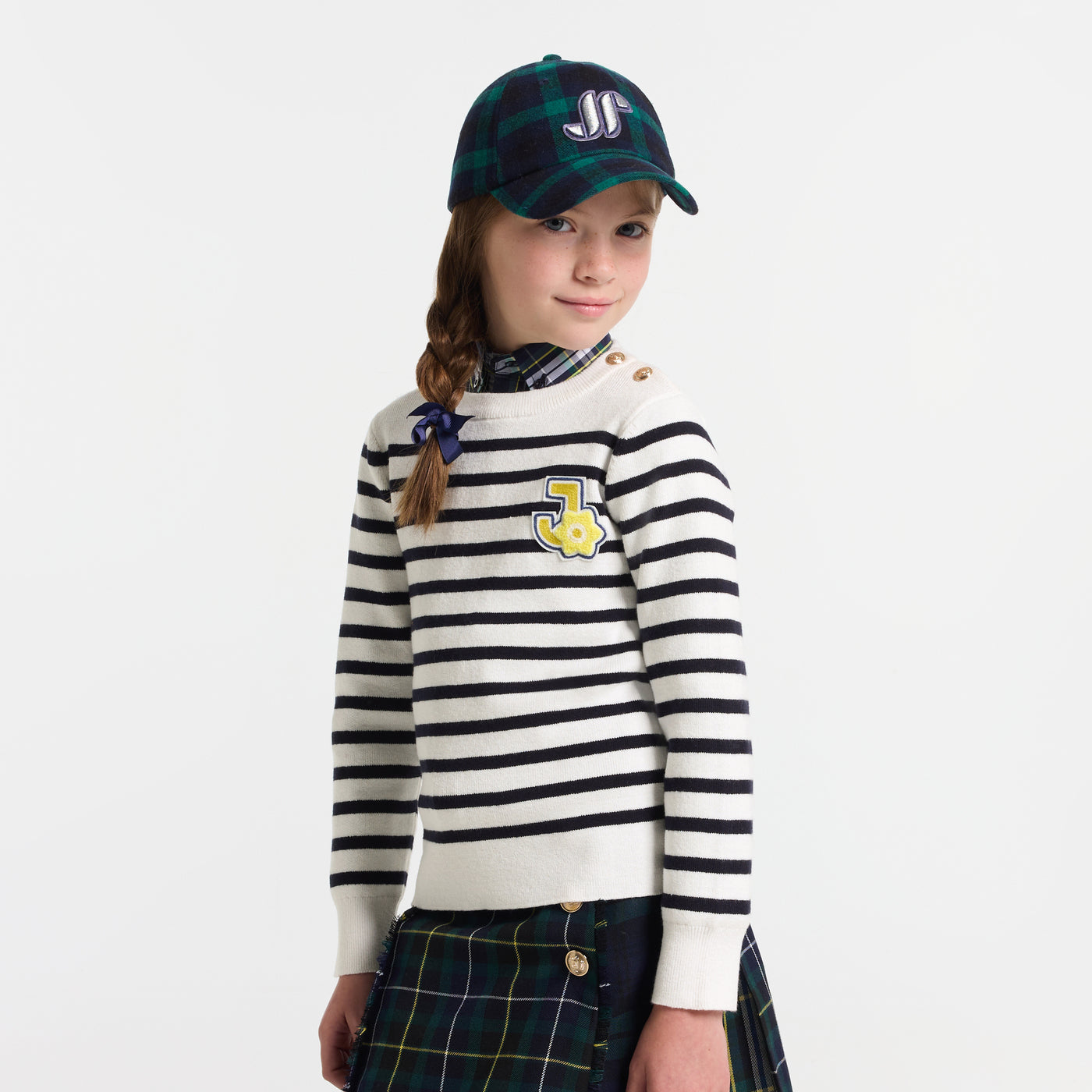 JACADI LOGO STRIPED SWEATER