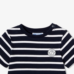 JACADI 2PC FAUSTINE STRIPE TEE WITH SHORTS