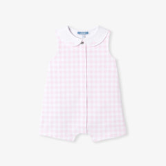 JACADI ANASTASIE PLAID COLLAR ROMPER