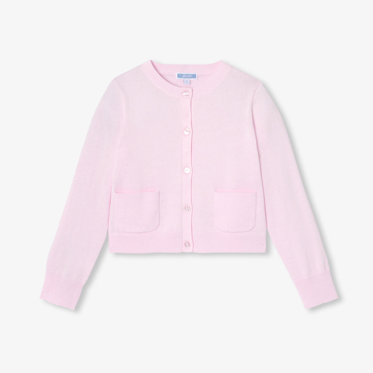 JACADI BARBARA KNIT POCKET CARDIGAN BUTTON UP