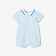 JACADI EQUINOXE SHORT SLEEVE COLLAR ROMPER
