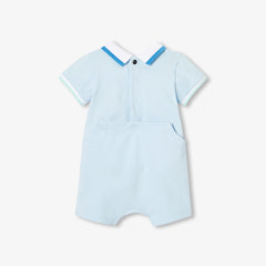JACADI EQUINOXE SHORT SLEEVE COLLAR ROMPER