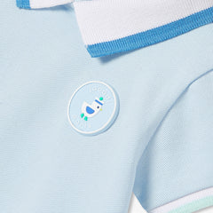 JACADI EQUINOXE SHORT SLEEVE COLLAR ROMPER