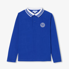 JACADI STRIPED COLLAR LOGO POLO
