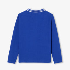 JACADI STRIPED COLLAR LOGO POLO