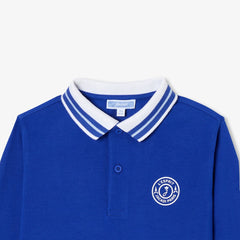 JACADI STRIPED COLLAR LOGO POLO