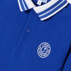 JACADI STRIPED COLLAR LOGO POLO