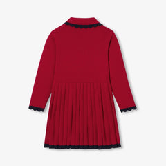 JACADI VANESSA SCALLOPED TRIM SOFTLY PLEATED DRESS