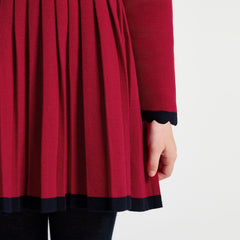 JACADI VANESSA SCALLOPED TRIM SOFTLY PLEATED DRESS