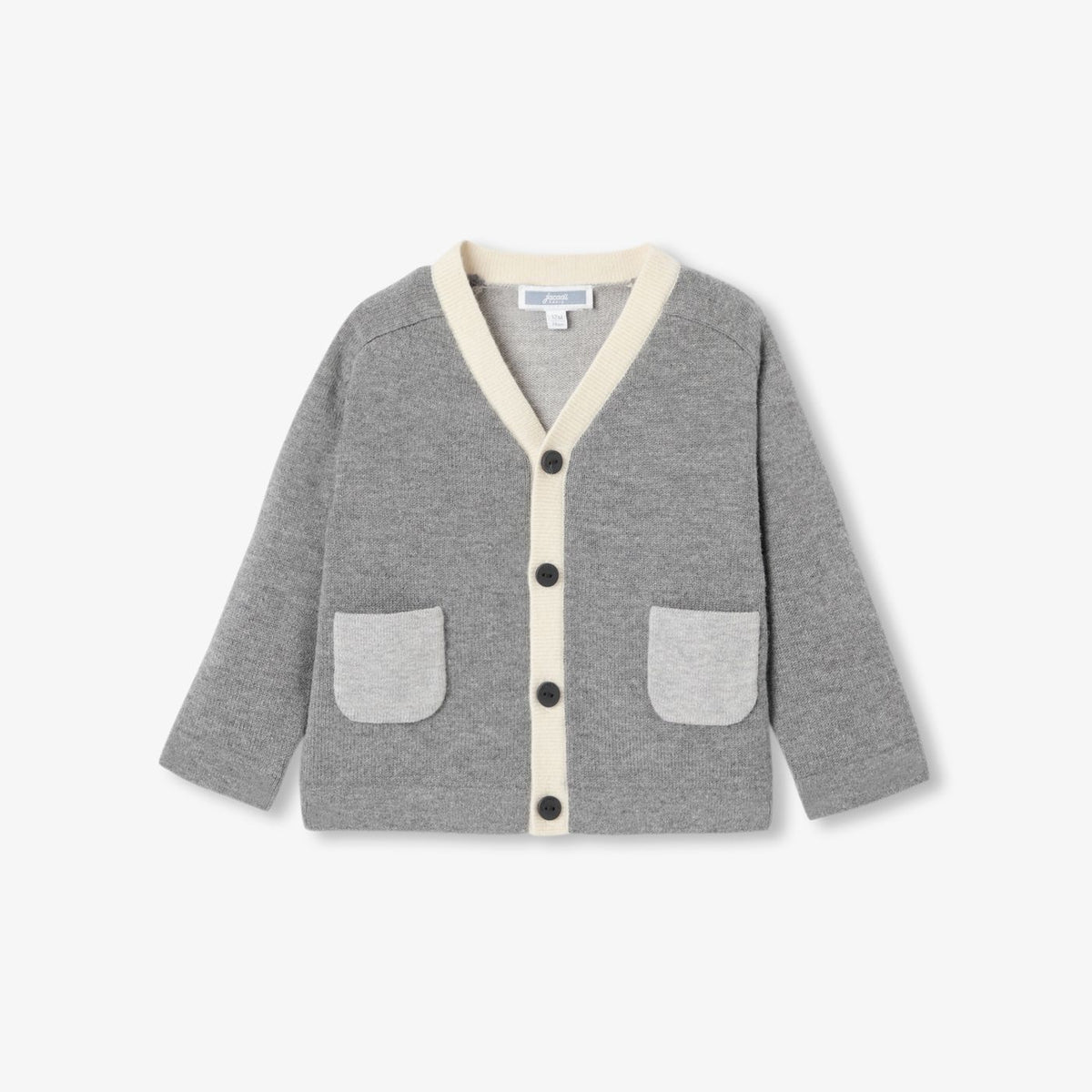 JACADI COLORBLOCK POCKET CARDIGAN