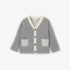 JACADI COLORBLOCK POCKET CARDIGAN