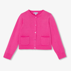 JACADI BARBARA KNIT POCKET CARDIGAN BUTTON UP