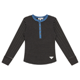 FYI STRIPED CONTRAST TRIM TOP