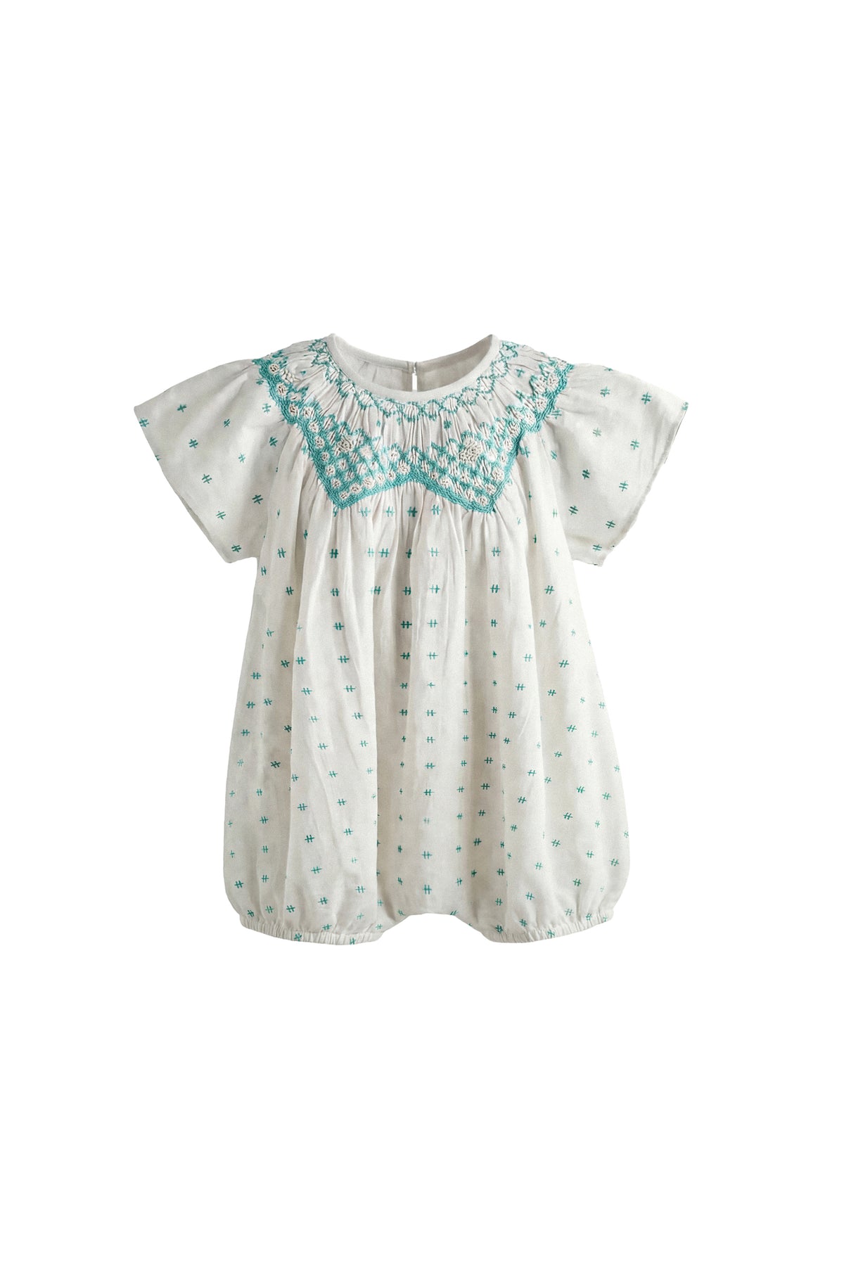 PERNILLE SYLVIA SMOCKED ROMPER