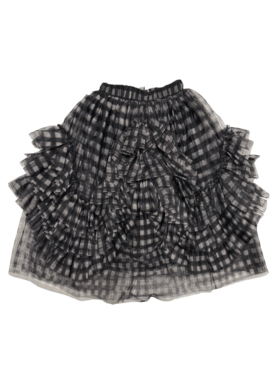 RASPBERRY PLUM TANIA PRINT RUFFLE MIDI SKIRT