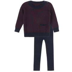 LOOMS 2PC THIN STRIPE KNIT SET