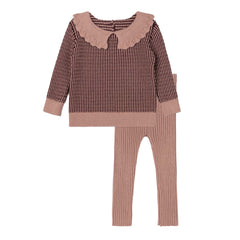 LOOMS 2PC THIN STRIPE KNIT SET