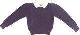 LITTLE PARNI CONTRAST COLLARED SWEATER