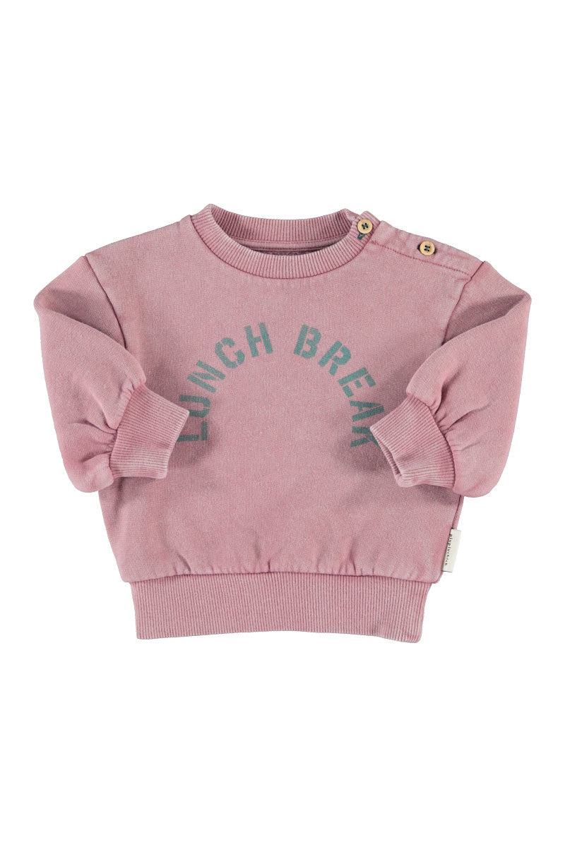 PIUPIUCHICK "LUNCH BREAK" PRINT OVERSIZED SWEATSHIRT