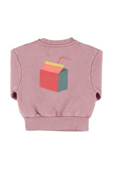 PIUPIUCHICK "LUNCH BREAK" PRINT OVERSIZED SWEATSHIRT