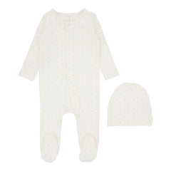 LILETTE 2PC TINY HEART FOOTIE AND BEANIE SET