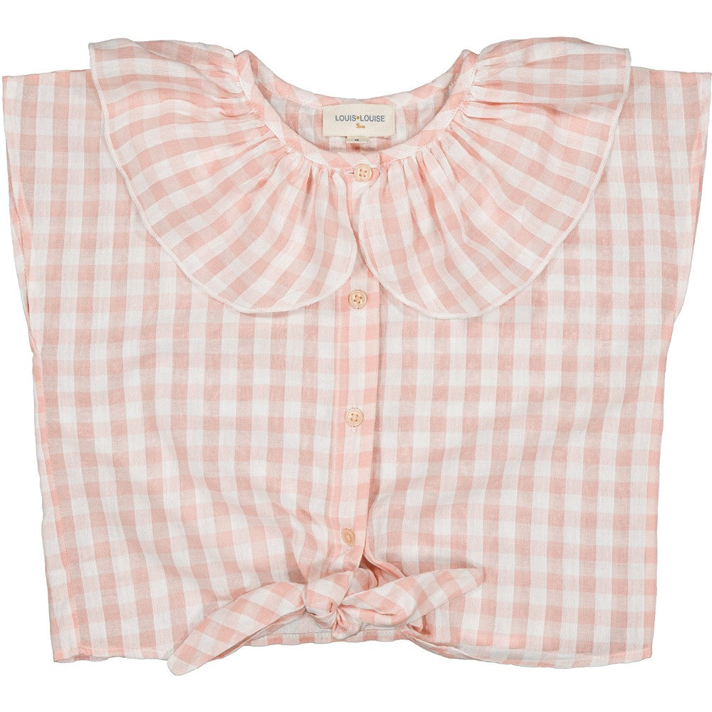 LOUIS LOUISE 2PC GINGHAM RIKRAK APRIL TOP AND SKIRT SET