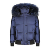 SCOTCH BONNET NAVY FUR MONOCHROMATIC JACKET