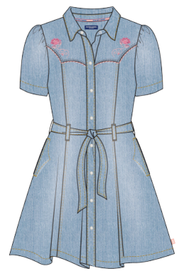 SCOTCH & SODA BELTED BUTTON DOWN DENIM DRESS
