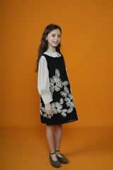 ALITSA  EMBROIDERED FLOWERS MESH JUMPER
