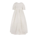 ELOISA FLOWER EYELET 3/4 SLEEVE GOWN