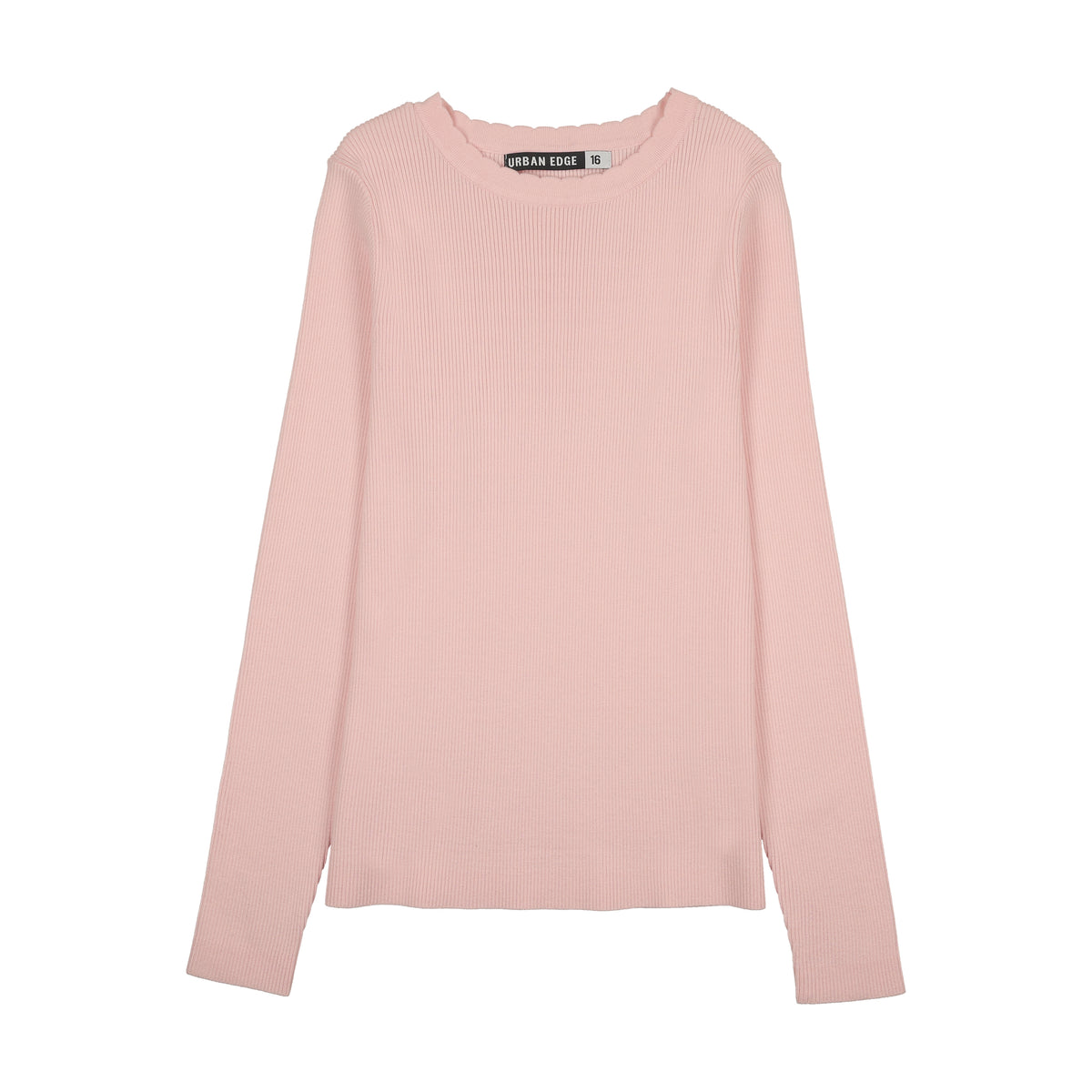 URBAN EDGE 2PC SCALLOPED KNIT SWEATER WITH EYELET PLEATED SKIRT