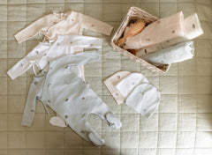 POPPETO 2PC PICNIC FOOTIE + BEANIE SET