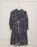 COSMOSOPHIE TIE WAIST FLORAL DRESS