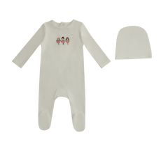 MINILABEL 2PC MINI DANCING DOLLS FOOTIE WITH BONNET SET