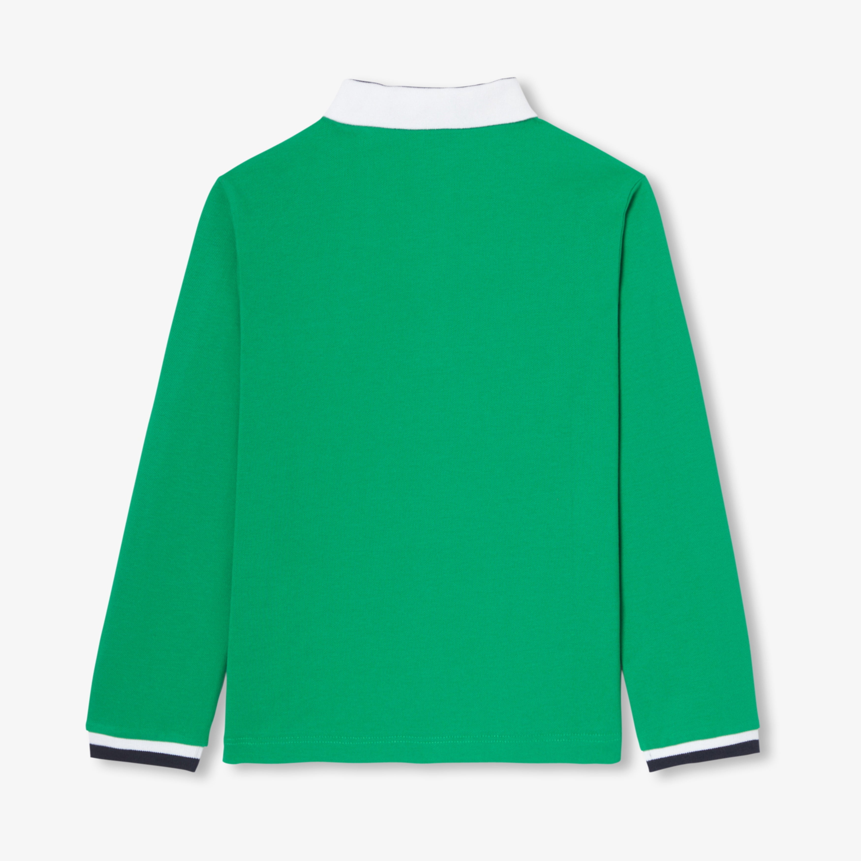JACADI STRIPE COLLAR AND CUFF POLO