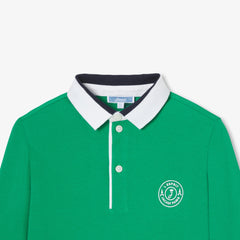 JACADI STRIPE COLLAR AND CUFF POLO