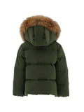 ADD-135 FUR HOODED DOWN JACKET WITH LOGO