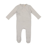 LIL LEGS BABY BRUSHED COTTON WRAPOVER FOOTIE