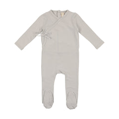 LIL LEGS BABY BRUSHED COTTON WRAPOVER FOOTIE