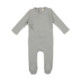 LIL LEGS BABY BRUSHED COTTON WRAPOVER FOOTIE