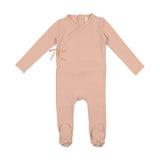 LIL LEGS BABY BRUSHED COTTON WRAPOVER FOOTIE