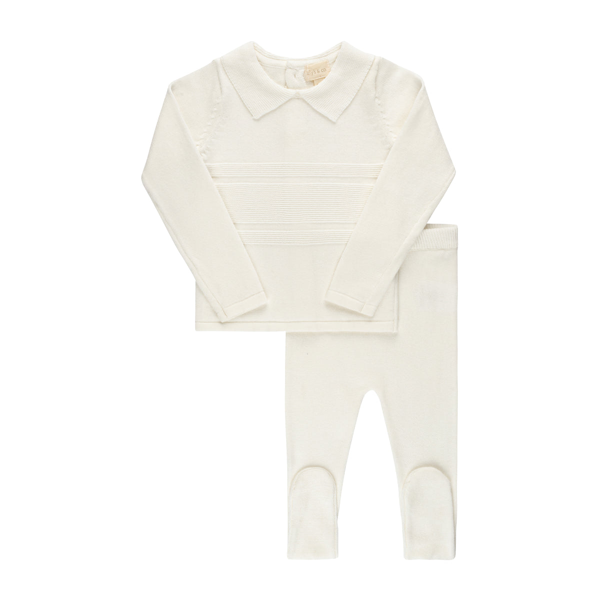 ElYS&CO. 3PC RAISED KNIT SET WITH BONNET