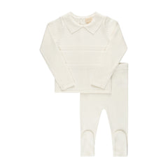 ElYS&CO. 3PC RAISED KNIT SET WITH BONNET