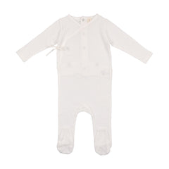 LIL LEGS BABY POINTELLE WRAPOVER FOOTIE